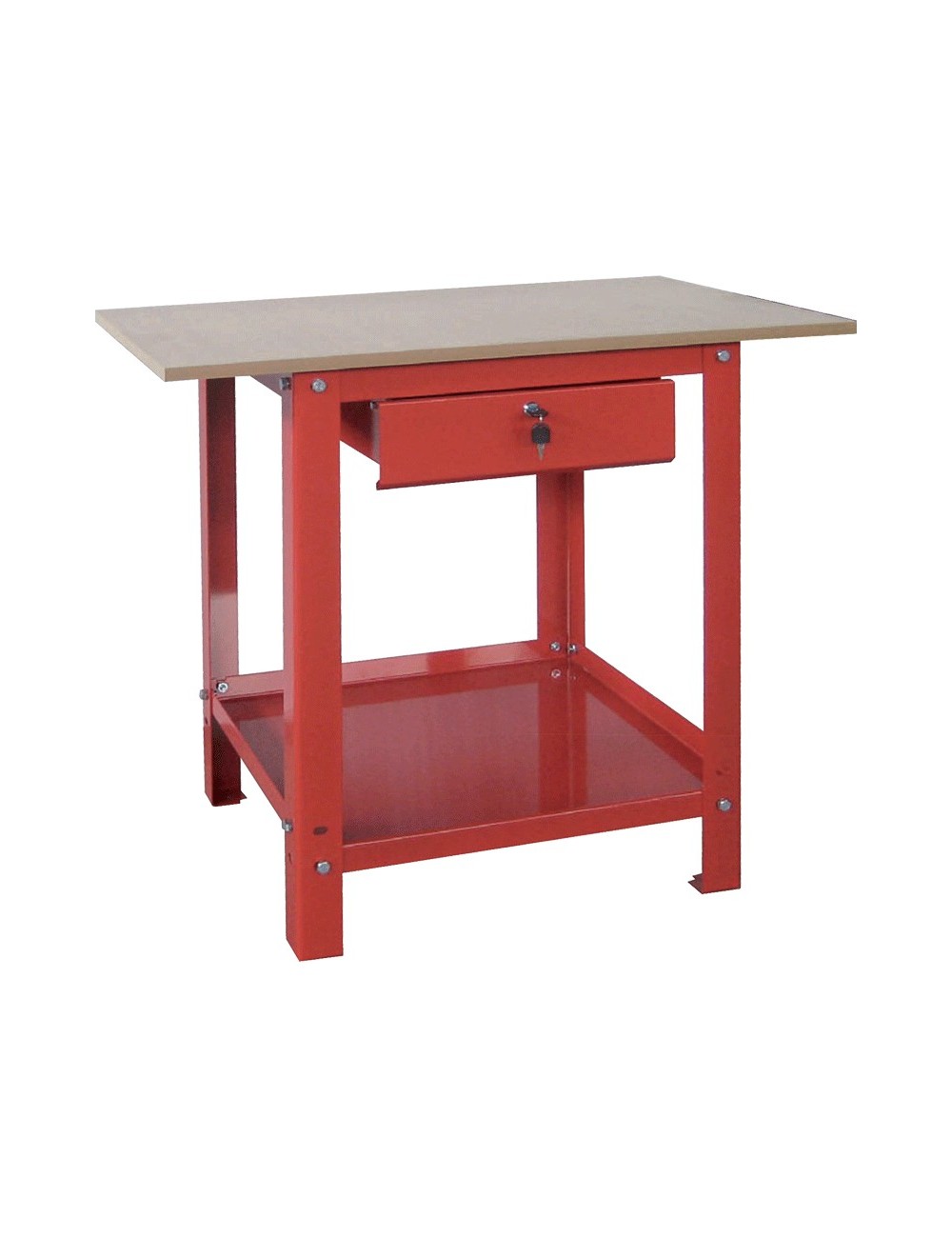 Werkbank met houten top mm 1000 met 1 lade